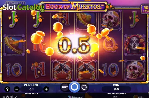 Οθόνη3. Book of Muertos Κουλοχέρης 
