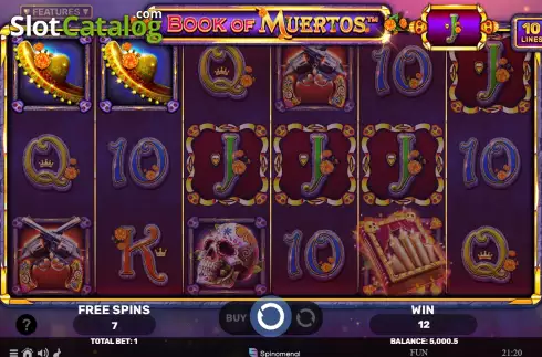Οθόνη6. Book of Muertos Κουλοχέρης 