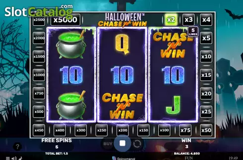 Οθόνη7. Halloween Chase’N’Win Κουλοχέρης