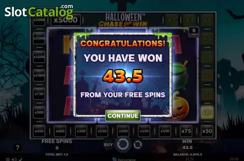 Οθόνη8. Halloween Chase’N’Win Κουλοχέρης
