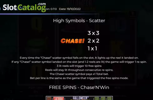 Οθόνη9. Halloween Chase’N’Win Κουλοχέρης