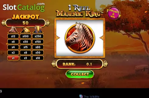 Οθόνη3. 1 Reel Majestic King Κουλοχέρης