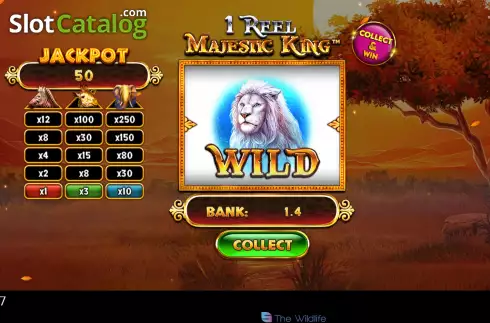 Οθόνη4. 1 Reel Majestic King Κουλοχέρης
