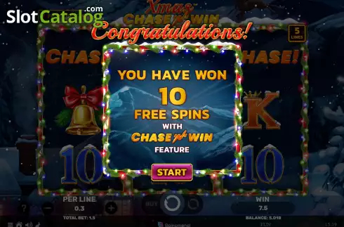 Οθόνη5. Xmas Chase N Win Κουλοχέρης