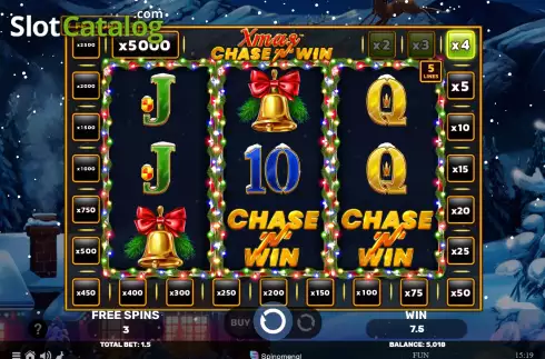 Οθόνη7. Xmas Chase N Win Κουλοχέρης