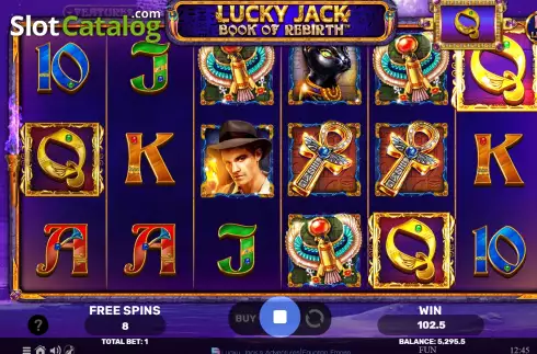 Οθόνη6. Lucky Jack Book of Rebirth Egyptian Darkness Κουλοχέρης