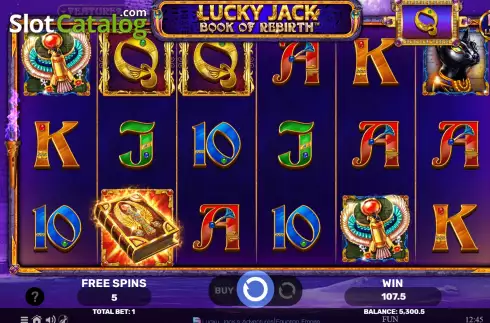 Οθόνη7. Lucky Jack Book of Rebirth Egyptian Darkness Κουλοχέρης