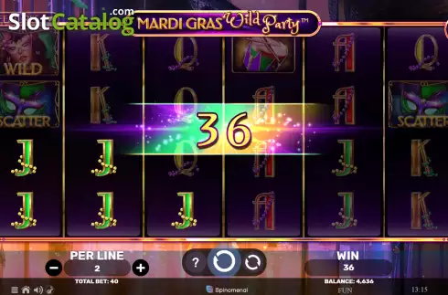 Οθόνη3. Mardi Gras Wild Party Κουλοχέρης