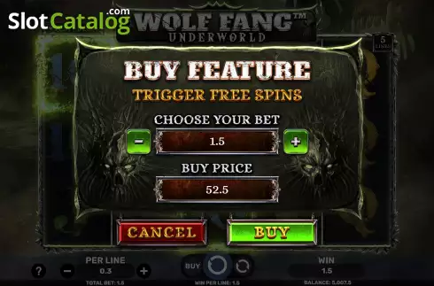 Οθόνη9. Wolf Fang - Underworld Κουλοχέρης 