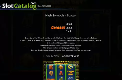 Οθόνη6. Patrick's Day Chase 'N' Win Κουλοχέρης 
