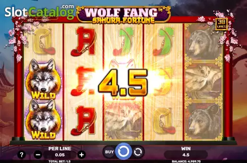 Οθόνη5. Wolf Fang Sakura Fortune Κουλοχέρης