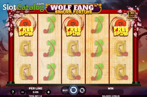 Οθόνη7. Wolf Fang Sakura Fortune Κουλοχέρης