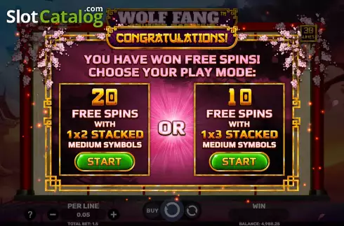 Οθόνη8. Wolf Fang Sakura Fortune Κουλοχέρης