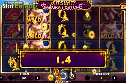 Οθόνη4. Kitsune Sakura Fortune Κουλοχέρης