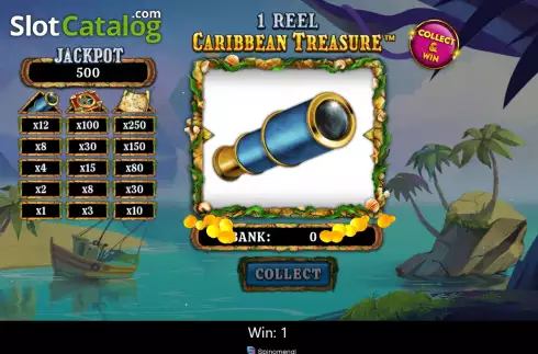 Οθόνη4. 1 Reel Caribbean Treasure Κουλοχέρης