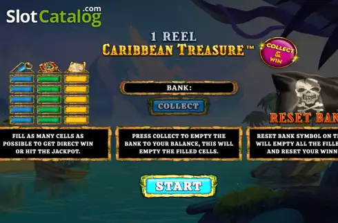Οθόνη2. 1 Reel Caribbean Treasure Κουλοχέρης