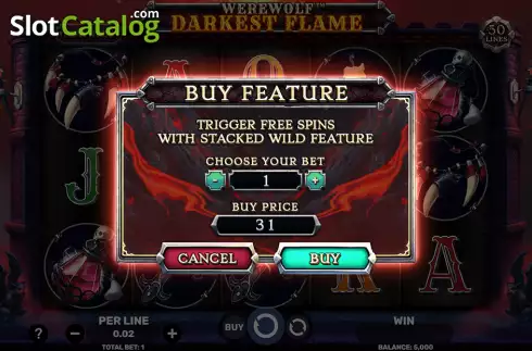 Οθόνη5. Werewolf Darkest Flame Κουλοχέρης 