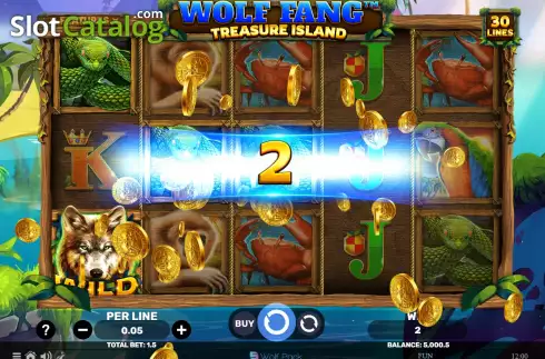 Οθόνη3. Wolf Fang - Treasure Island Κουλοχέρης