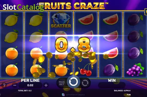 Οθόνη4. Fruits Craze Κουλοχέρης