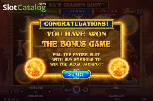 Οθόνη5. Ra's Golden Loot Κουλοχέρης