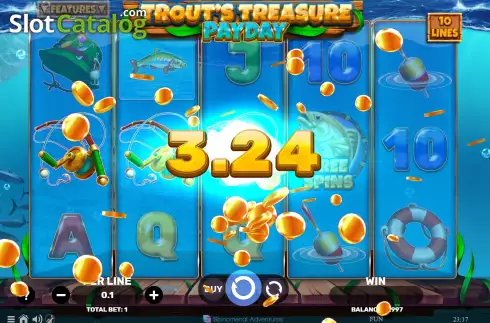 Οθόνη3. Trout's Treasure - Payday Κουλοχέρης