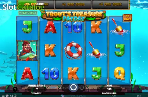 Οθόνη6. Trout's Treasure - Payday Κουλοχέρης