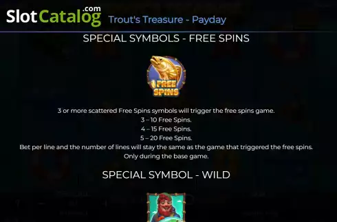 Οθόνη9. Trout's Treasure - Payday Κουλοχέρης
