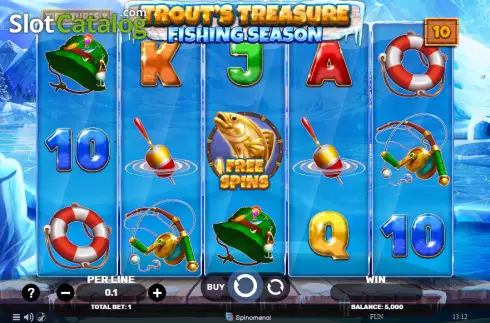 Οθόνη2. Trout's Treasure Fishing Season Κουλοχέρης