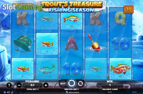 Οθόνη4. Trout's Treasure Fishing Season Κουλοχέρης