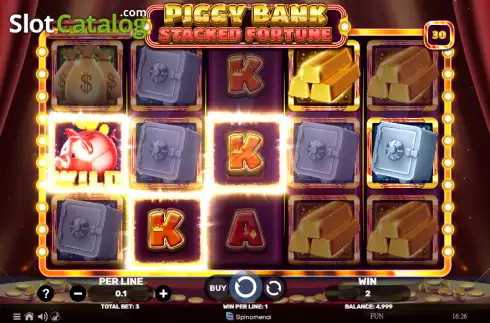 Οθόνη3. Piggy Bank Stacked Fortune Κουλοχέρης 