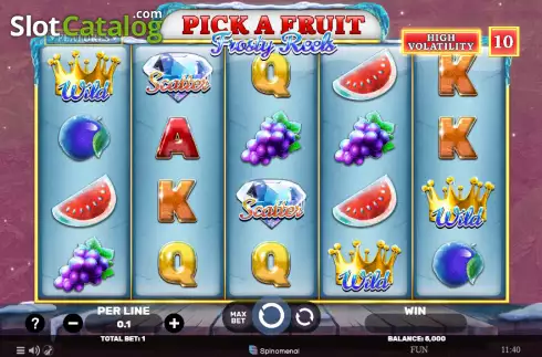 Οθόνη2. Pick A Fruit Frosty Reels Κουλοχέρης