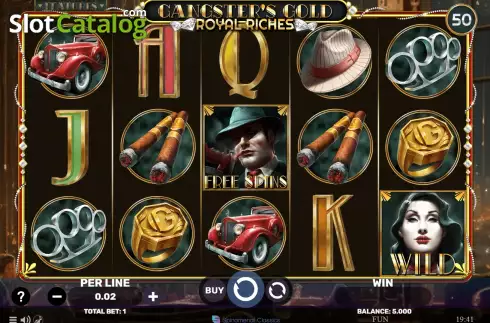 Οθόνη2. Gangster's Gold - Royal Riches Κουλοχέρης