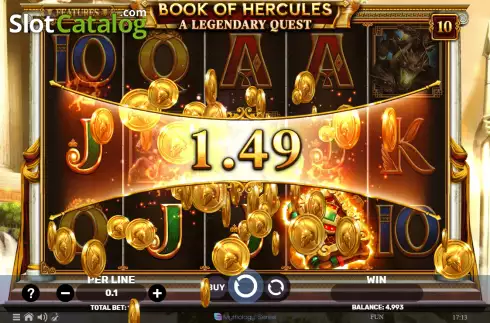 Οθόνη3. Book of Hercules - A Legendary Quest Κουλοχέρης