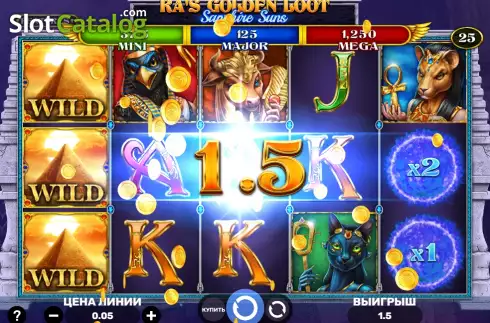 Οθόνη3. Ra's Golden Loot - Sapphire Suns Κουλοχέρης