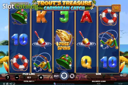 Οθόνη2. Trout's Treasure Caribbean Catch Κουλοχέρης