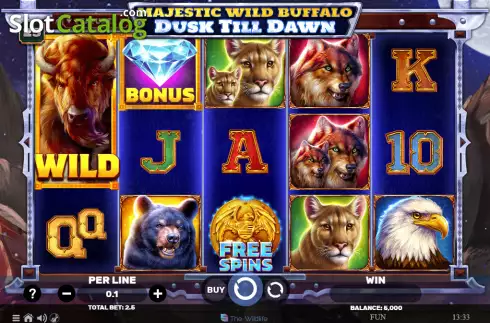 Οθόνη2. Majestic Wild Buffalo - Dusk Till Dawn Κουλοχέρης 