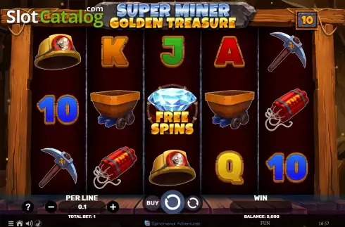 Οθόνη2. Super Miner - Golden Treasure Κουλοχέρης
