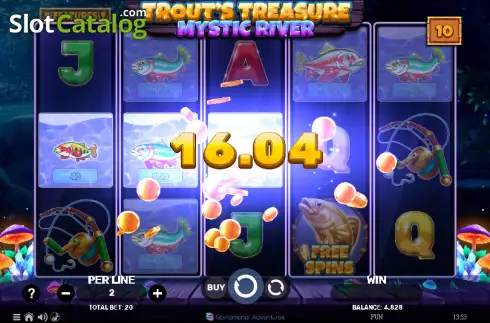 Οθόνη3. Trout's Treasure - Mystic River Κουλοχέρης 