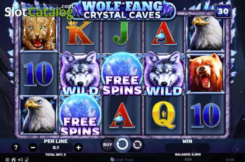 Οθόνη2. Wolf Fang - Crystal Caves Κουλοχέρης