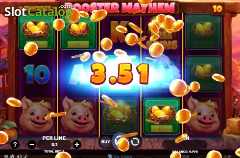 Οθόνη3. Rooster Mayhem Κουλοχέρης