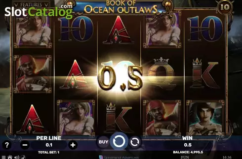 Οθόνη3. Book of Ocean Outlaws Κουλοχέρης