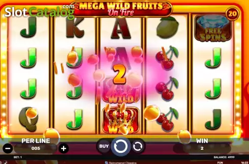 Οθόνη3. Mega Wild Fruits - On Fire Κουλοχέρης