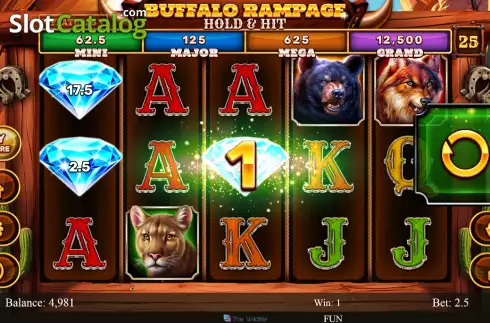 Οθόνη3. Buffalo Rampage Hold & Hit Κουλοχέρης