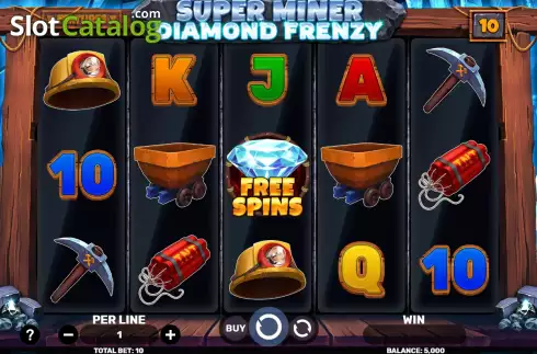 Οθόνη2. Super Miner - Diamond Frenzy Κουλοχέρης
