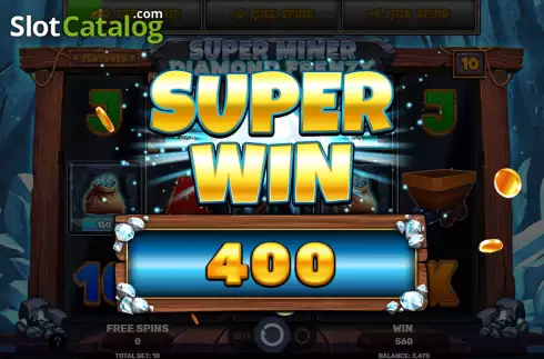 Οθόνη3. Super Miner - Diamond Frenzy Κουλοχέρης