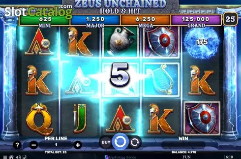 Οθόνη3. Zeus Unchained - Hold & Hit Κουλοχέρης