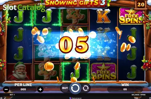 Οθόνη3. Snowing Gifts 3 Κουλοχέρης