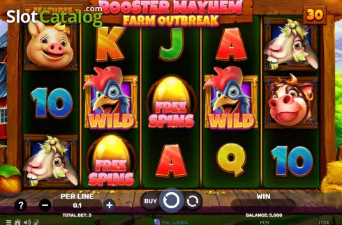 Οθόνη2. Rooster Mayhem Farm Outbreak Κουλοχέρης 