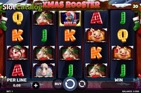 Οθόνη2. Xmas Rooster Κουλοχέρης