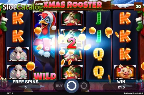 Οθόνη3. Xmas Rooster Κουλοχέρης